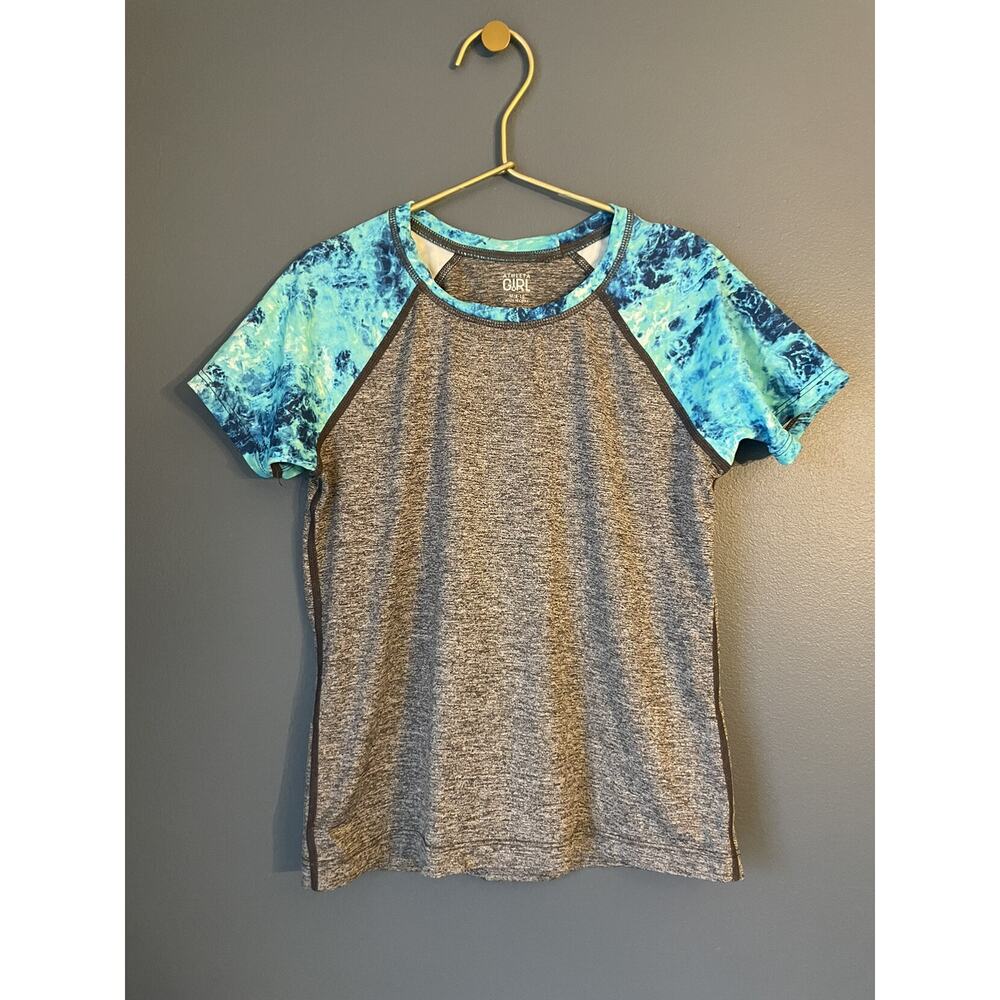 Athleta Girl Marble Short‎ Sleeve Swim shirt